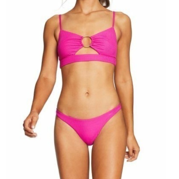 New with Tags Vitamin A Bikini Top in Magenta - Picture 1 of 3